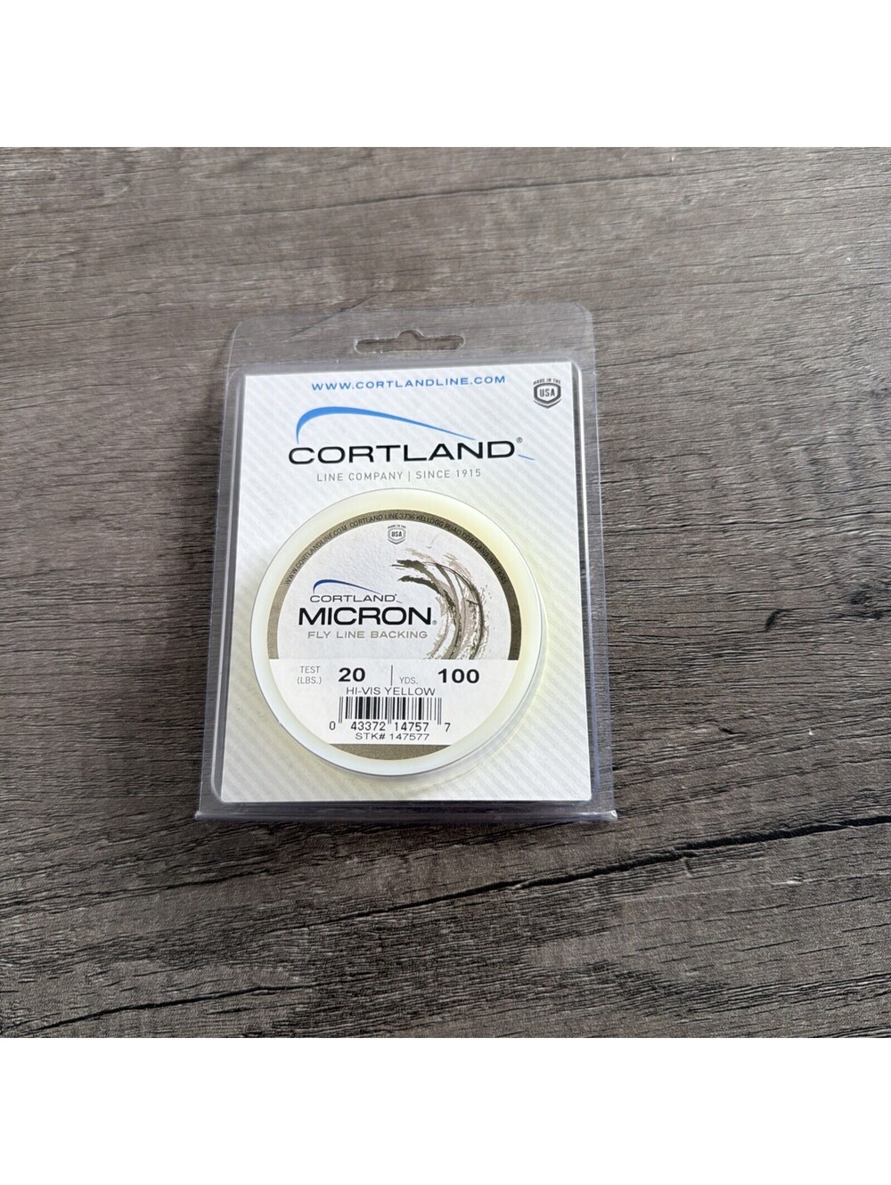 Cortland Micron Fly Line Backing Yellow 100 Yards 20 Lbs